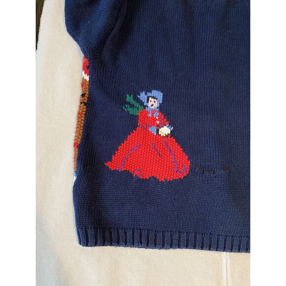 Vtg Birch Bros Holiday Christmas Sweater Cardigan Women's Multi-Color Graphic M - Picture 5 of 12